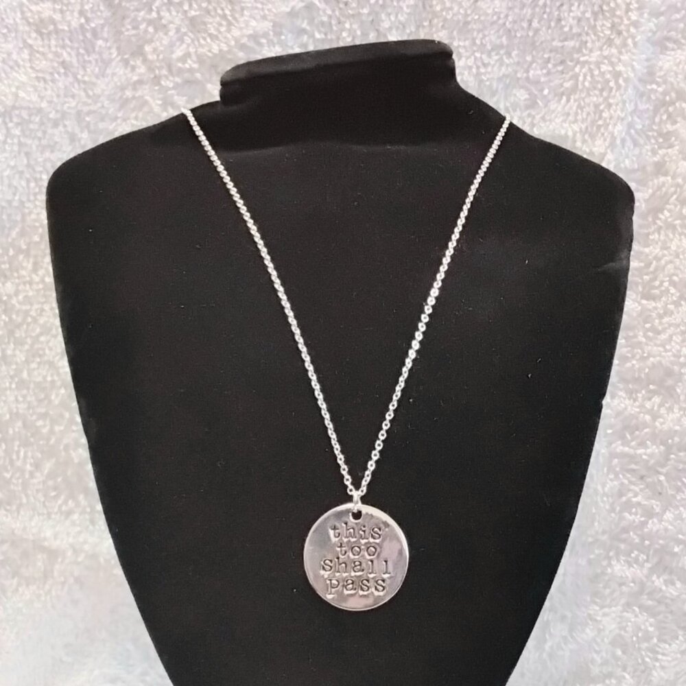 BNWOT 3/$25 Florence Scovel This Too Shall Pass 18" Chain/Charm Fashion Jewelry!